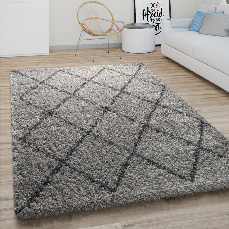 Goree 100% Polypropylene Gray/Black Outdoor Rug, Rectangle 140 x 200cm
