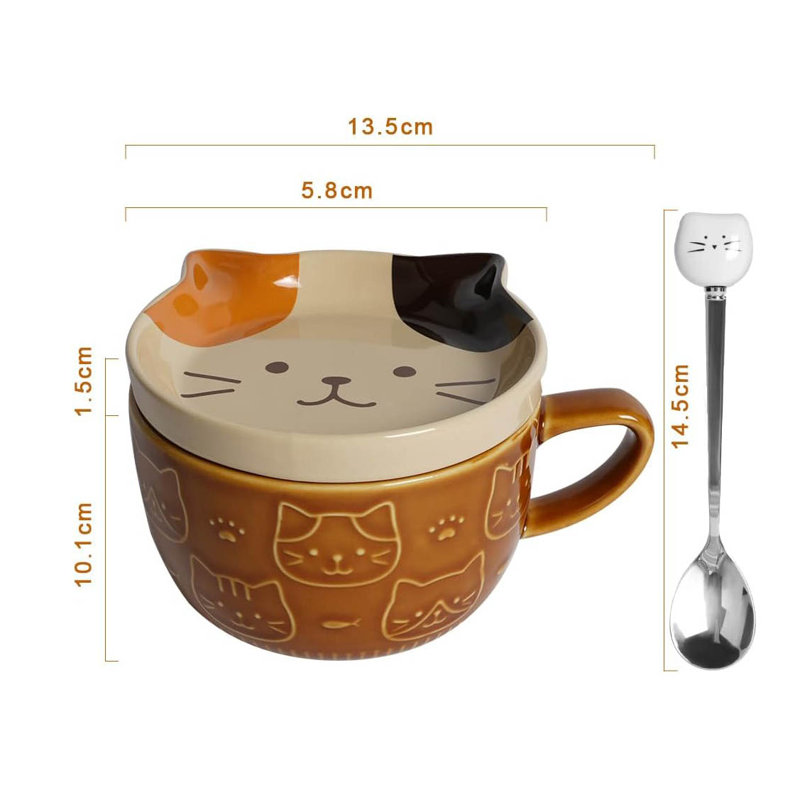 Ceramic Coffee Mug, Yellow/Beige