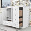 Armoire de salle de bain avec lavabo, tiroirs et portes à fermeture en douceur-1320985182