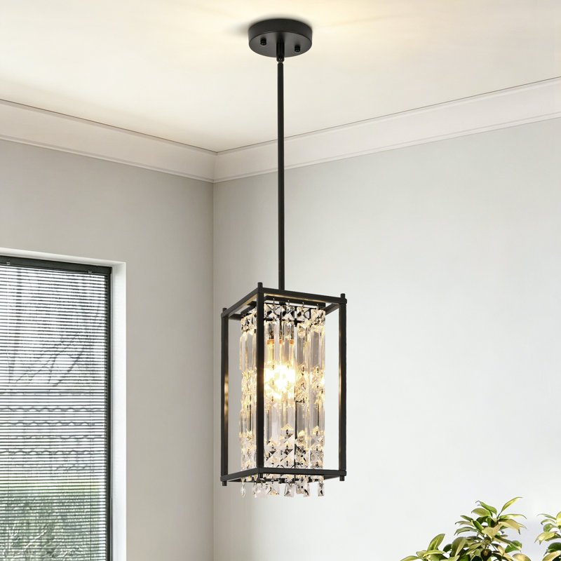 1 - Light Square/Rectangle Pendant, Black