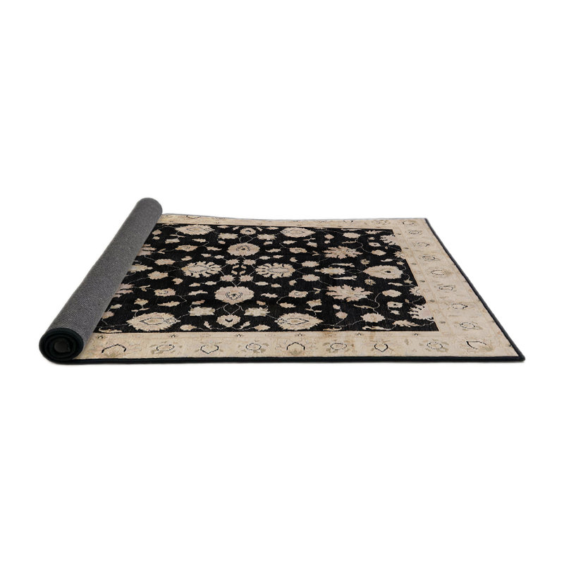 Tapis noir / beige Glenham, Rond 7 pi
