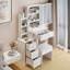 Table de coiffeuse 29,2 "avec miroir et rangement pour petits espaces-2116445090