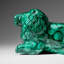 Genuine Polished Malachite Lion Carving (4.2 lbs)