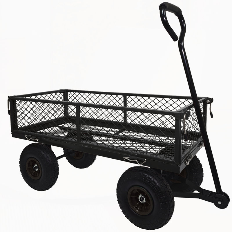 Chariot de jardin en métal, Noir