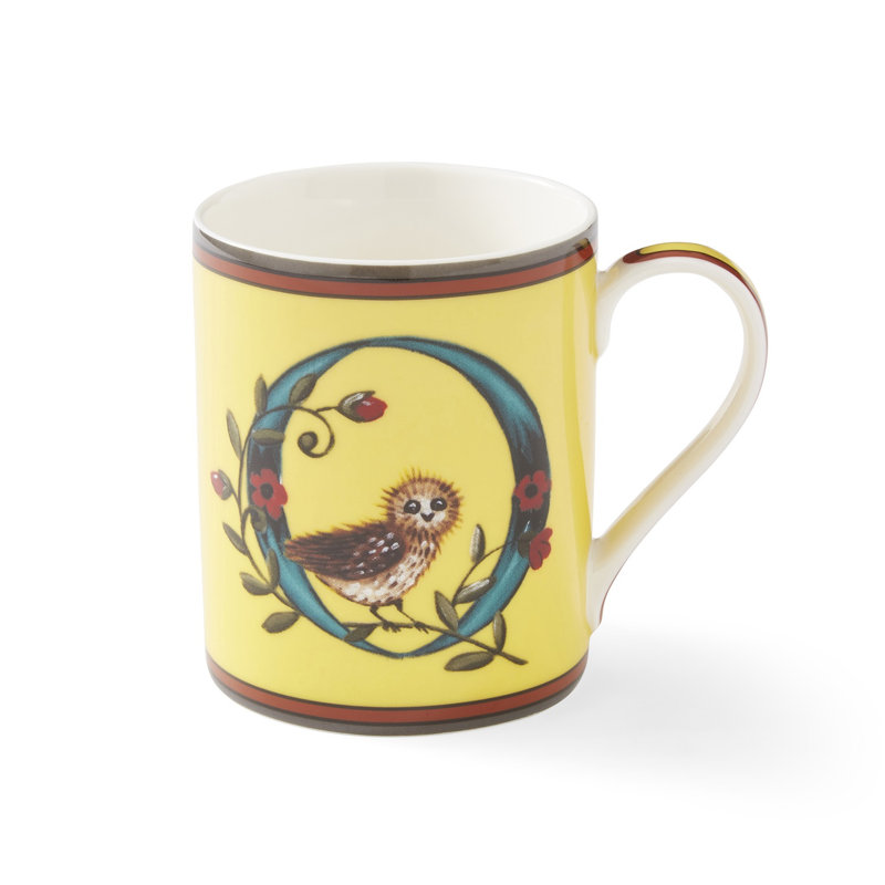 Kit Kemp, Alphabet - Mug A-Z, Yellow, O