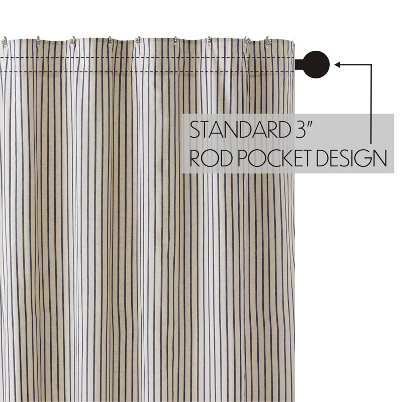Zatanna Cotton Blend Striped Shower Curtain