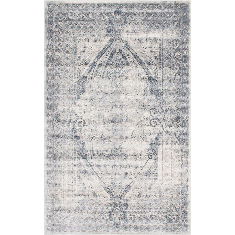 Parrado Ikat Indoor Rug, Rectangle 5' x 8'