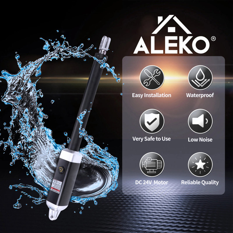 Aleko Dual Swing Gate Opener with Solar Kit and Battery Backup