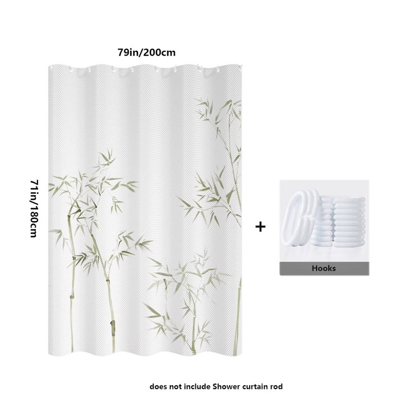 Rideau de douche en polyester, H 71 po x l 79 po