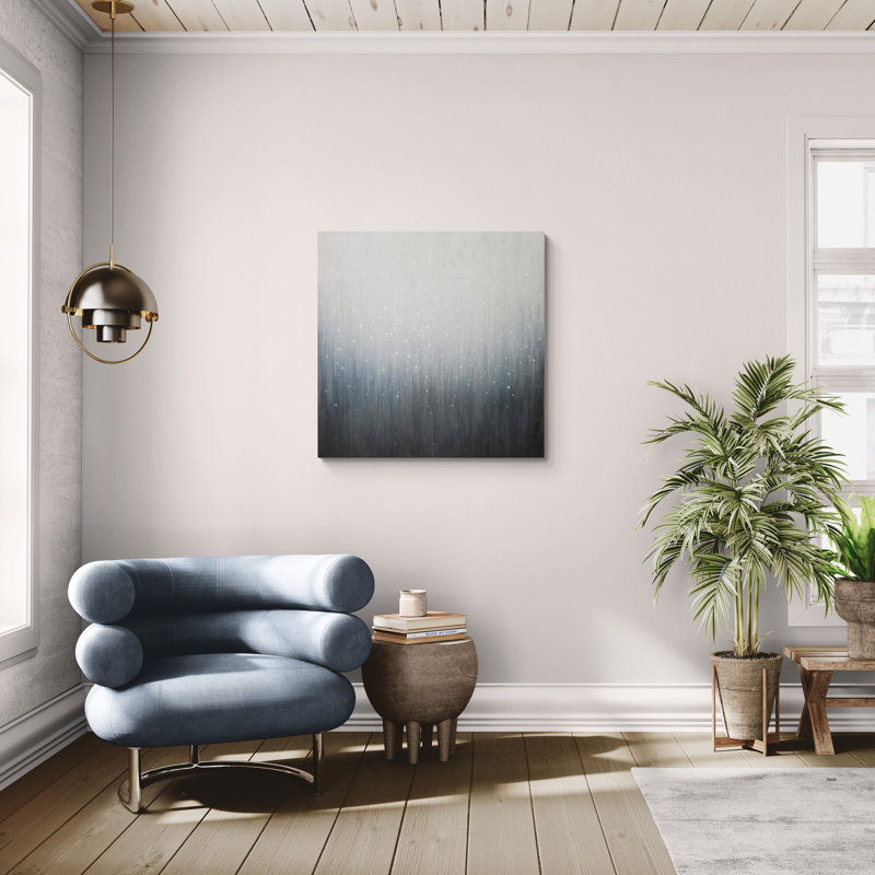 Silent Fall Asbstract Wall Art - Canvas Framed Print, 30 cm H x 30 cm W
