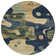 Machine Washable Indoor/Outdoor Xhevrie Navy Rug