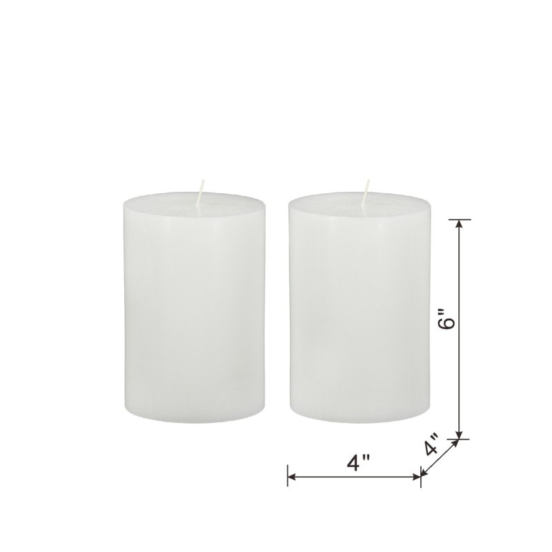Bougie 4X6 "2PK, Blanc