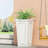 Planter - Antique White Magnesium Oxide For Outdoor Gardens. 15.92" Depth, Width, 31.22" Height, 26.99 Lb. Weight In Decoration. 16" 30.5" Lb