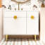 Meuble-lavabo de salle de bain moderne 36 po, lavabo en résine, grand abattant, compartiment, lavabo contemporain, vaste espace de rangement, pieds élégants