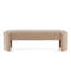 Banc long élégant et simple, chameau clair