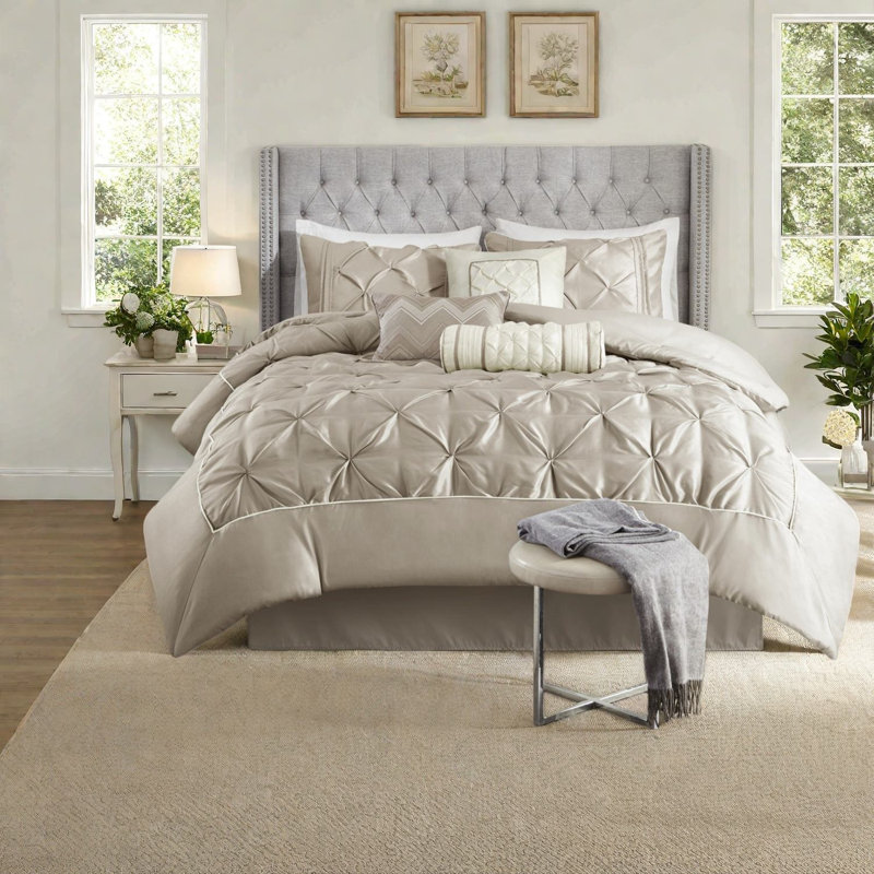 Piece Bedding Sets Polyester Cal King, Tufted Modern Home Comfort