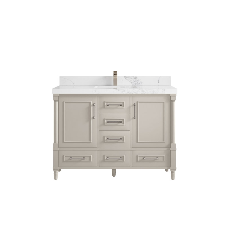 Meuble-lavabo simple avec comptoir 48 po Aberdeen, Calacatta Nuvo