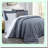 Light Denim Comfort Chambray Twin Set - Soft & Breathable 2-Piece Lightweight Comforter with Reversible Chalk Stripe Design for All Seasons - Yarn Dyed Texture