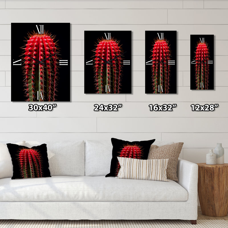Horloge murale moderne Cactus, Grand