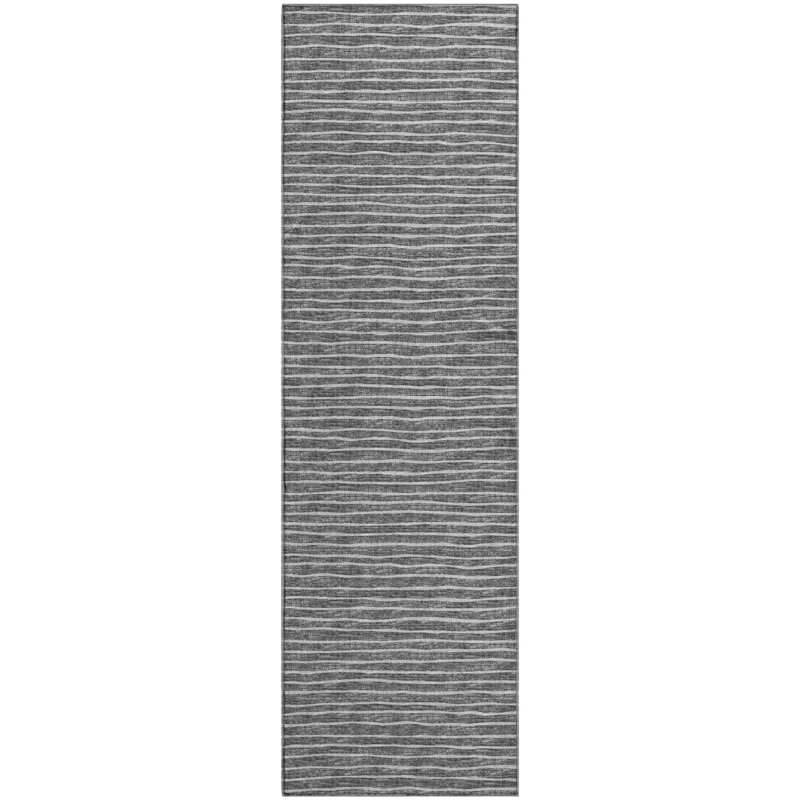 Premium Machine Washable Vaseem AMF138 Gray Rug, Runner 2'3" x 7'6"