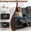 Causeuse inclinable manuelle en cuir 70 po avec chaufferette et massage Ambert-829211024