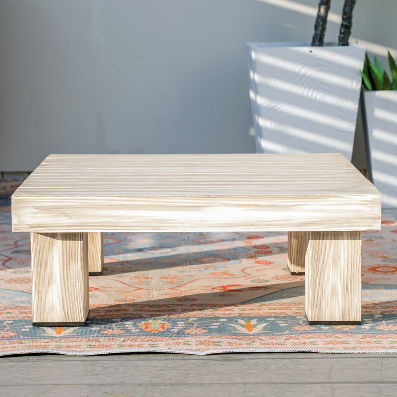 Shenia Outdoor Patio Rectangular Coffee Table