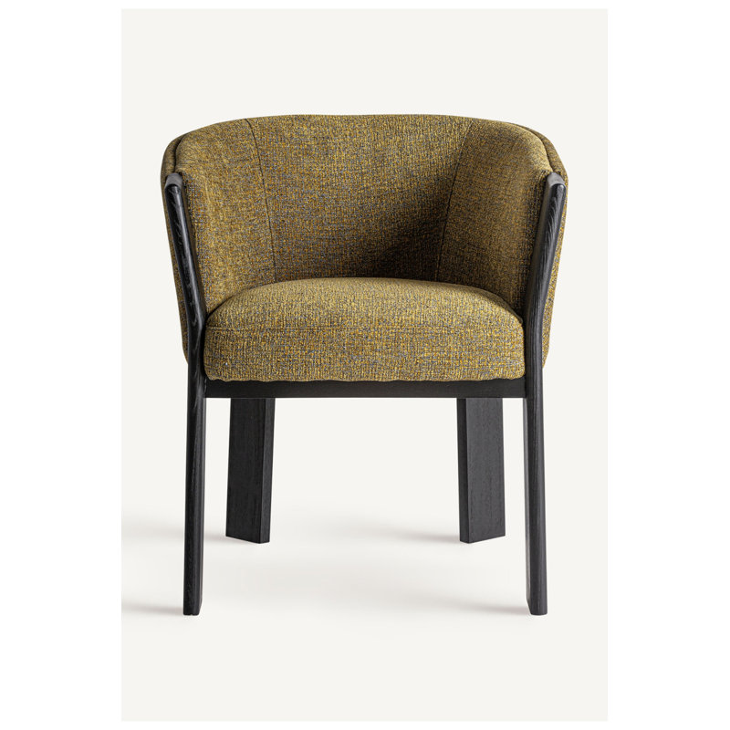 Nara Dining Chair, Yellow, Black