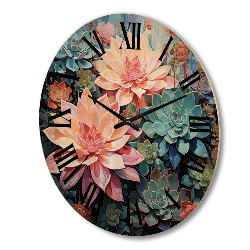 Horloge murale en bois massif Mounira, Très grand