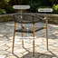 Ensemble de salle à manger d'extérieur en teck massif 5 pièces, table d'angle ronde avec 4 chaises en corde tissée