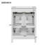 Luxueux ensemble de meuble-lavabo compact avec lavabo en céramique 2 portes à fermeture douce, conception compacte moderne pour les petites salles de bain Installation murale facile