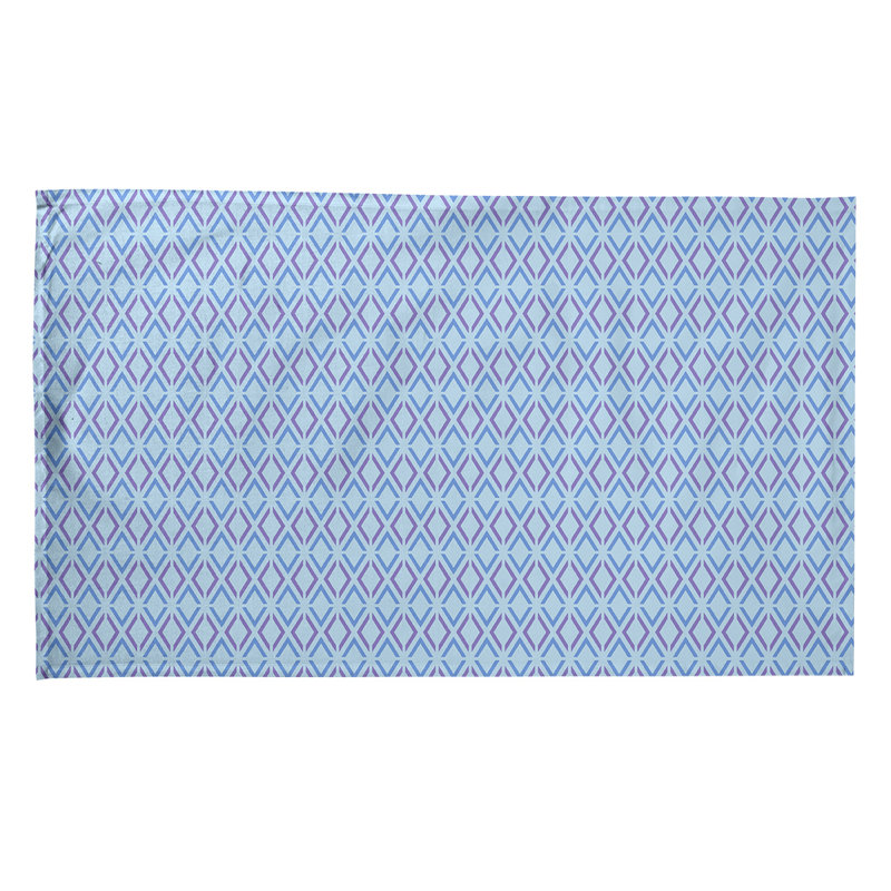 Torchon à losanges Arrow, Polyester sergé, Bleu/mauve