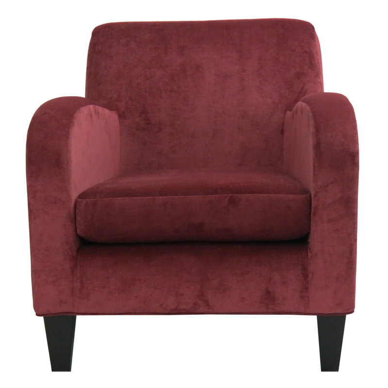 Fauteuil club en polyester 30,5 po Paddington, Microsuède Elizabeth Wine