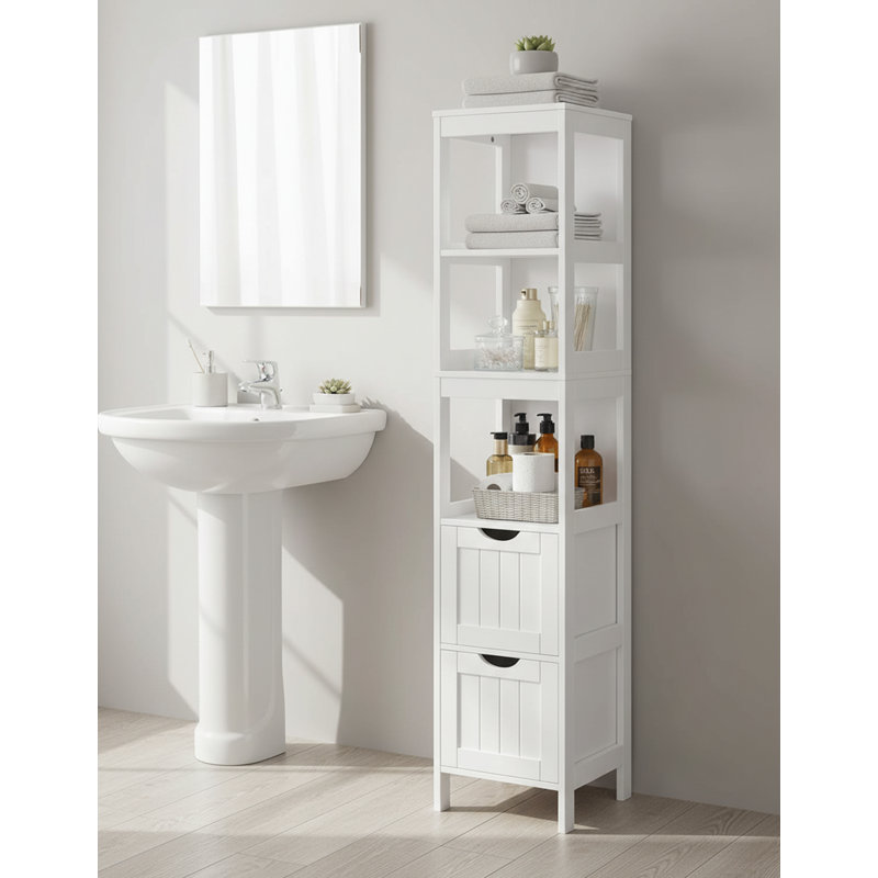 Freestanding Bathroom Cabinet, White