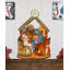 Décoration porte-fêtes en bois de noël old world crèche