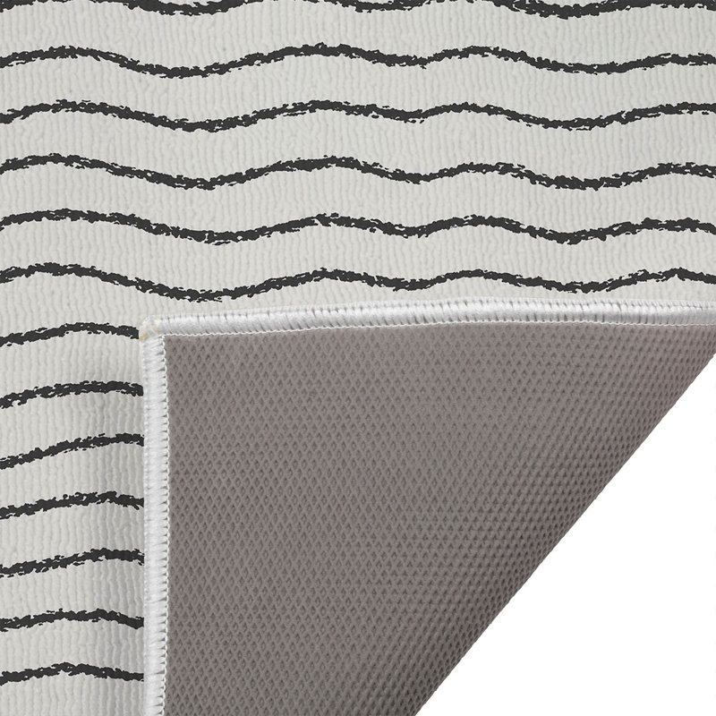 Paillasson Wave, L 21 po x L 34 po, Ivoire/gris anthracite