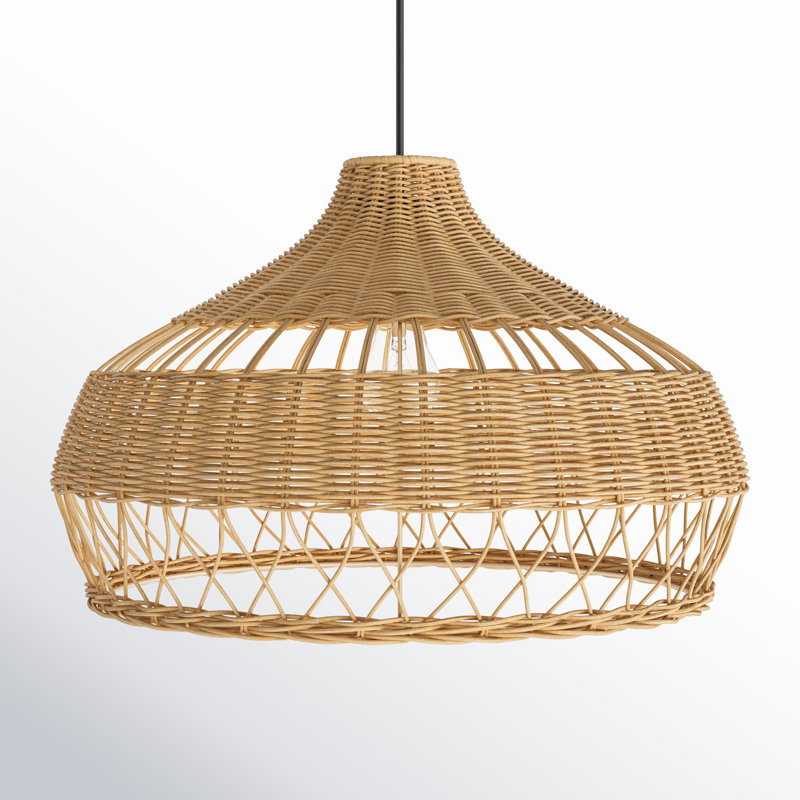 Luminaire suspendu en forme de dôme à 1 lumière Borum, H 22 po x l 36 po x P 36 po