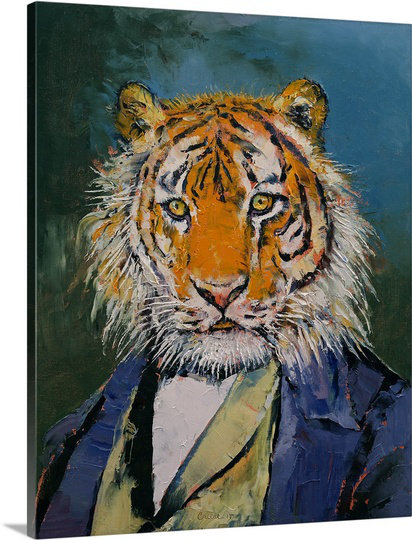 "Alcala Gentleman Tiger" par Michael Creese, impression sur toile, H 30 po x l 24 po x P 1,25 po