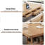 Bureau rectangulaire brun en bois massif avec 6 tiroirs-988421203