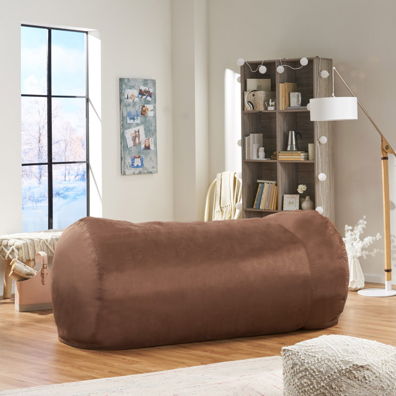 Larson Polyester Bean Bag Sofa, Brown