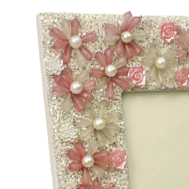 Cadre photo Fredel, Rose blanc, 5 po x 7 po