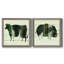 Woodgrain Cow - ensemble de 2 peintures sur toile encadrées-280097156-280097167