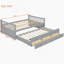 Lit plateforme avec lit gigogne et tiroirs-807091790