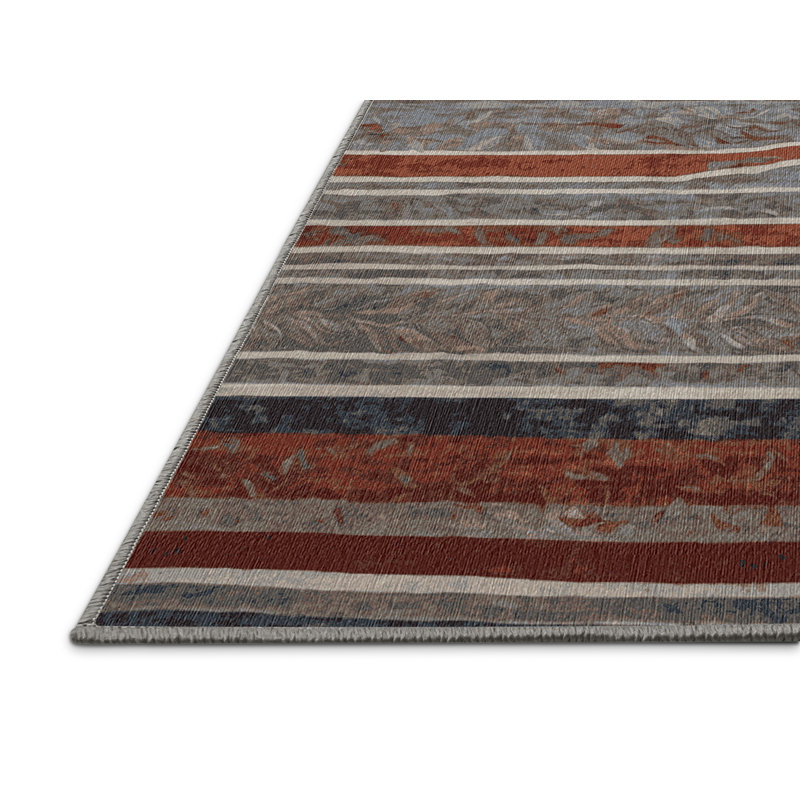 Tapis gris lavable à la machine GSIX03581, Rectangle 2 pi x 3 pi