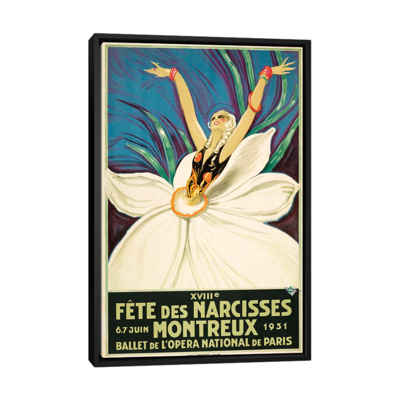 « paris ballet, 1931 », reproduction d’art sur toile printon, H 26 po x l 18 po x P 1,5 po, Toile avec cadre noir
