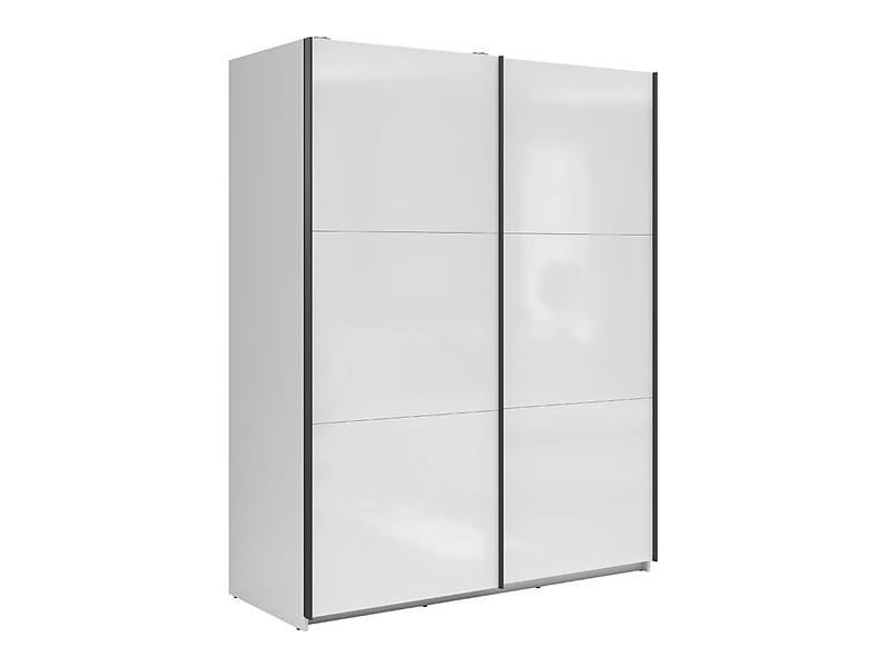 Beverlyn Manufactured Wood Wardrobe, 196cm H x 154cm W x 60cm D, White Gloss