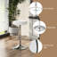 Miek Swivel Upholstered Adjustable Height Bar Stool-940856671