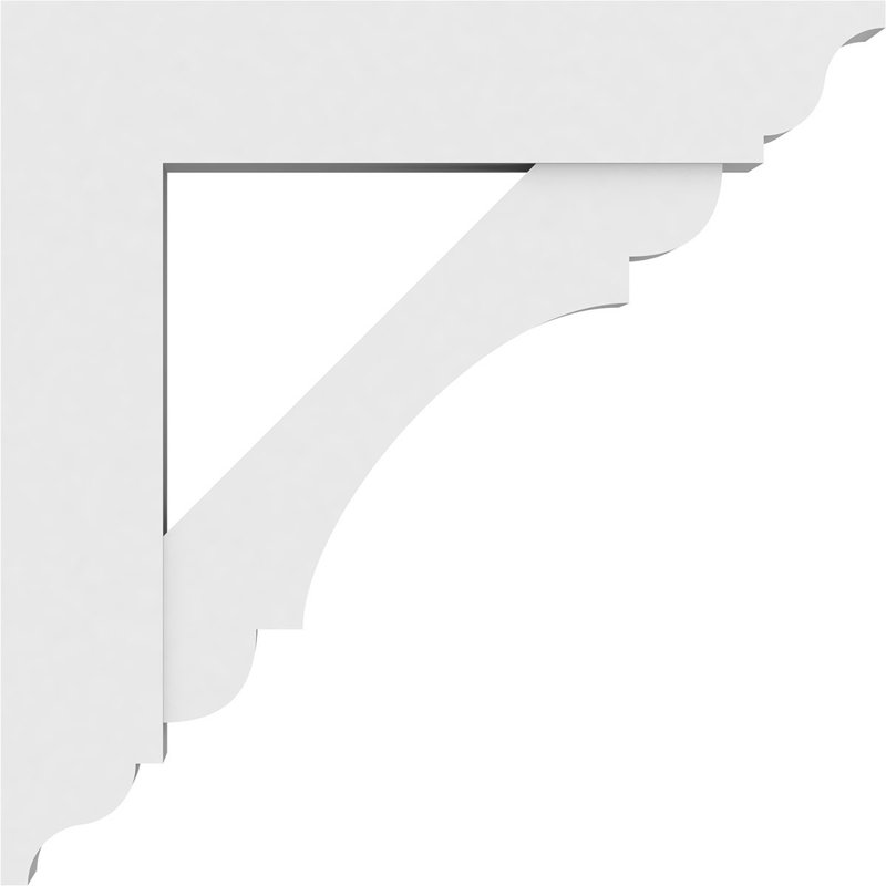 5"W x 30"D x 30"H Standard Olympic Architectural Grade PVC Bracket with Traditional Ends, 30"H x 5"W x 30"D