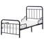 Extendable Kids Bed Metal ANAIS 90 x 200 cm (EU Single) Black-1590535588