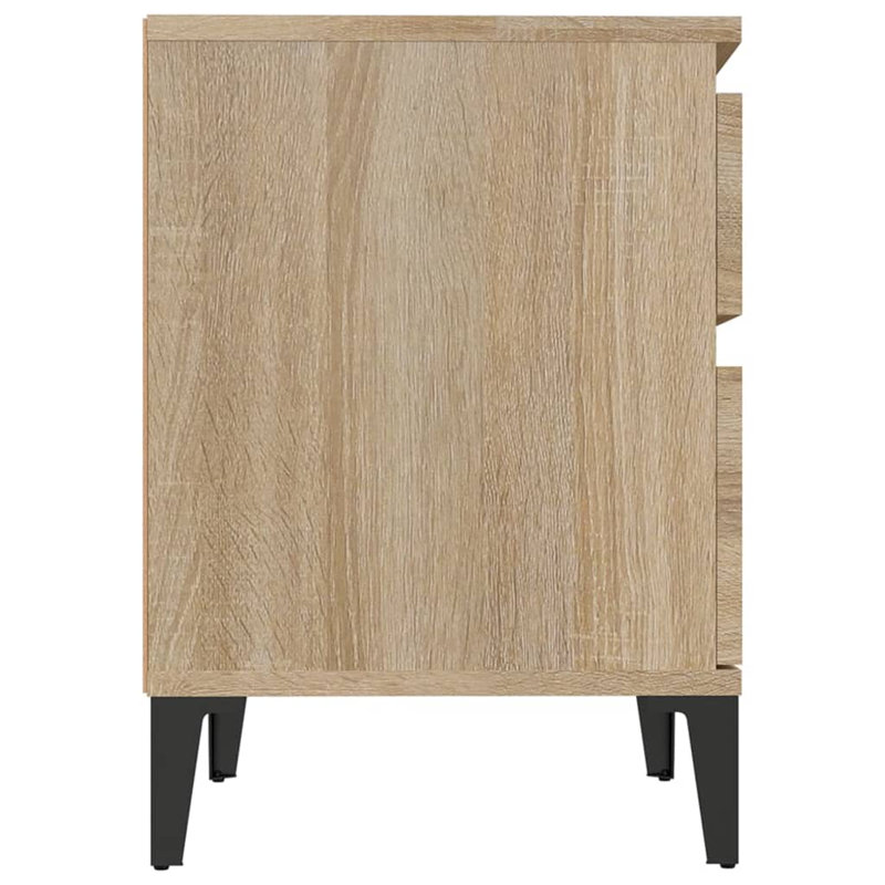 Duflos 1 Drawer Bedside Table, Oak