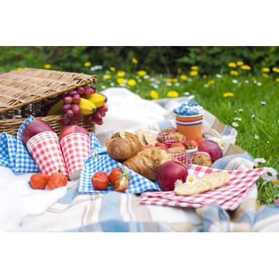 Picnic Basket 1 Piece Wrapped Canvas Wall Art